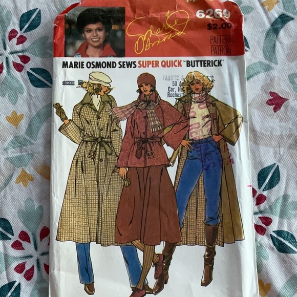 Butterick uncut Marie Osmond #6269 coat pattern vintage 1978 - Picture 2 of 5